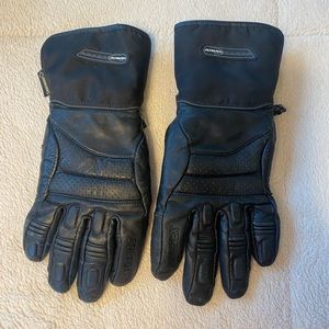 Men’s XL black leather Olympus Gore-Tex snowmobile/motorcycle gloves.